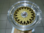 Preview: R-Style wheels  BSX  8x15 offset 25  pitch circle 4x100 gold polished